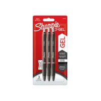 Gelschrijver Sharpie S-gel medium zwart blister à 3 stuks