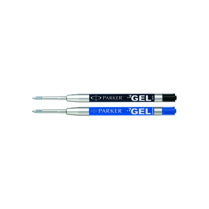 Gelschrijvervulling Parker Quink medium blauw blister à 1 stuk