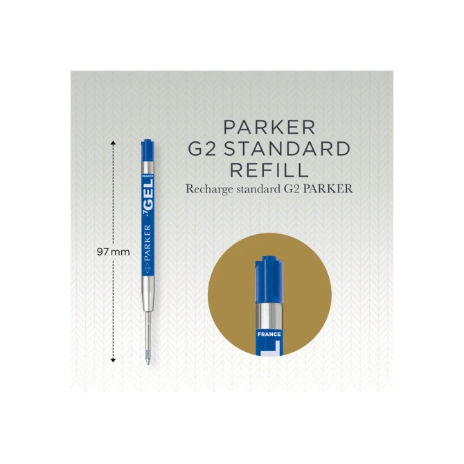 Gelschrijvervulling Parker Quink medium blauw blister à 1 stuk