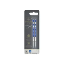 Gelschrijvervulling Parker Quink medium blauw blister à 2 stuks