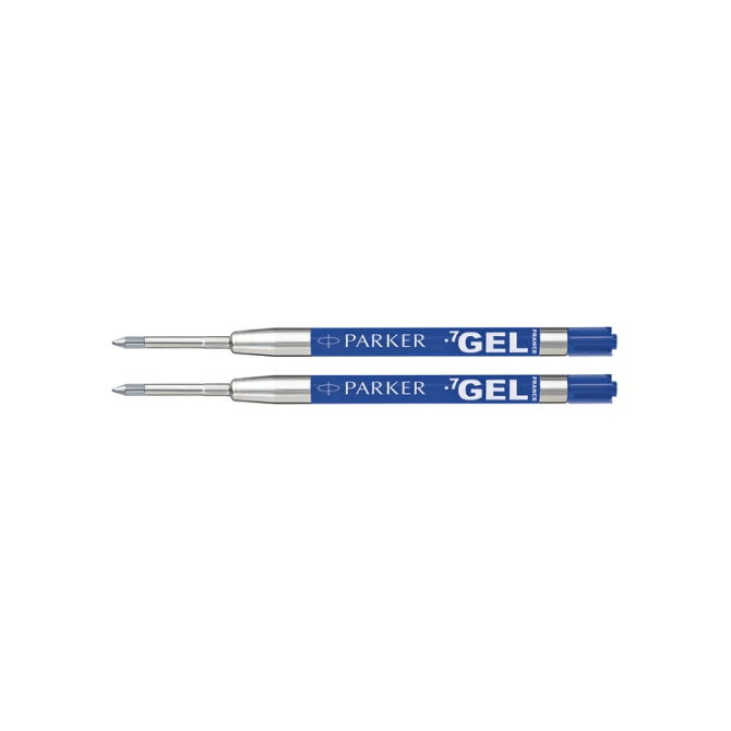 Gelschrijvervulling Parker Quink medium blauw blister à 2 stuks