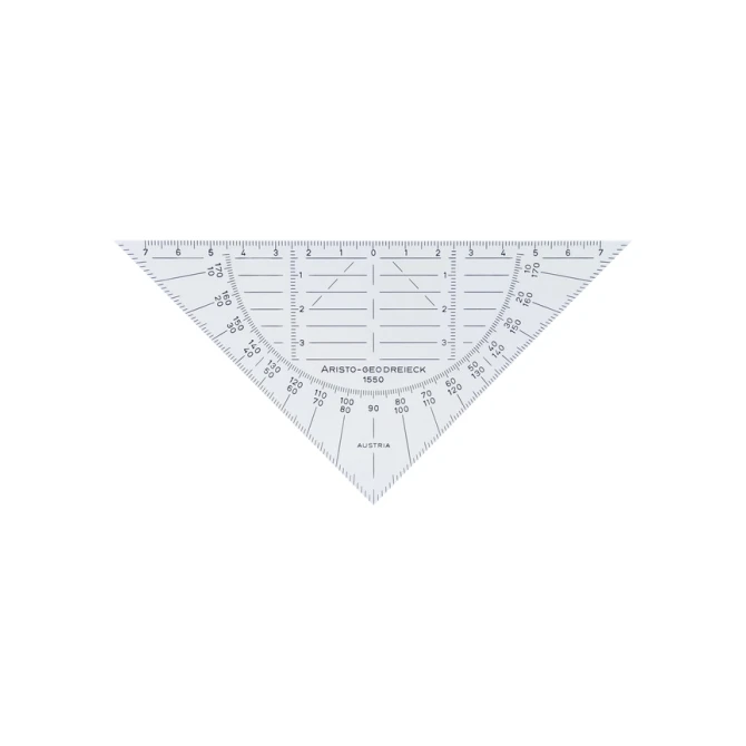 Geodriehoek Aristo 1550 160mm flexibel transparant