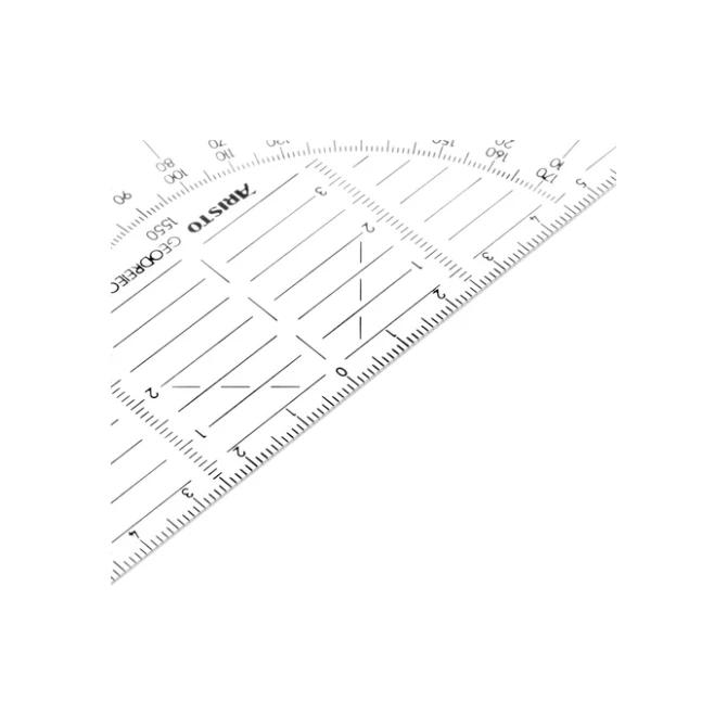 Geodriehoek Aristo 1550 160mm flexibel transparant