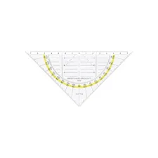 Geodriehoek Aristo 1552 160mm transparant met gele rand Geodriehoek Aristo 1552 160mm transparant met gele rand