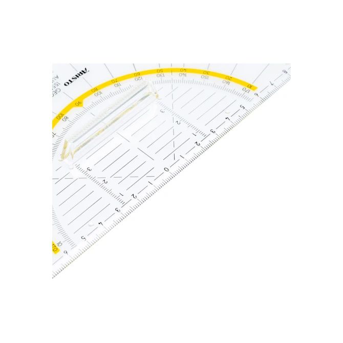 Geodriehoek Aristo 1555/2 225mm met greep transparant