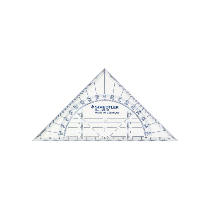 Geodriehoek Staedtler 568 160mm transparant