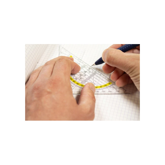Geodriehoek Westcott 14cm transparant