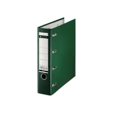 Giro-/bank ordner Leitz A4 met dubbele mechaniek 80mm PP groen Giro-/bank ordner Leitz A4 met dubbele mechaniek 80mm PP groen