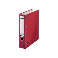Giro-bank ordner Leitz A4 met dubbele mechaniek 80mm PP rood