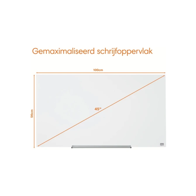 Glasbord Nobo Impression Pro 126x71cm briljant wit