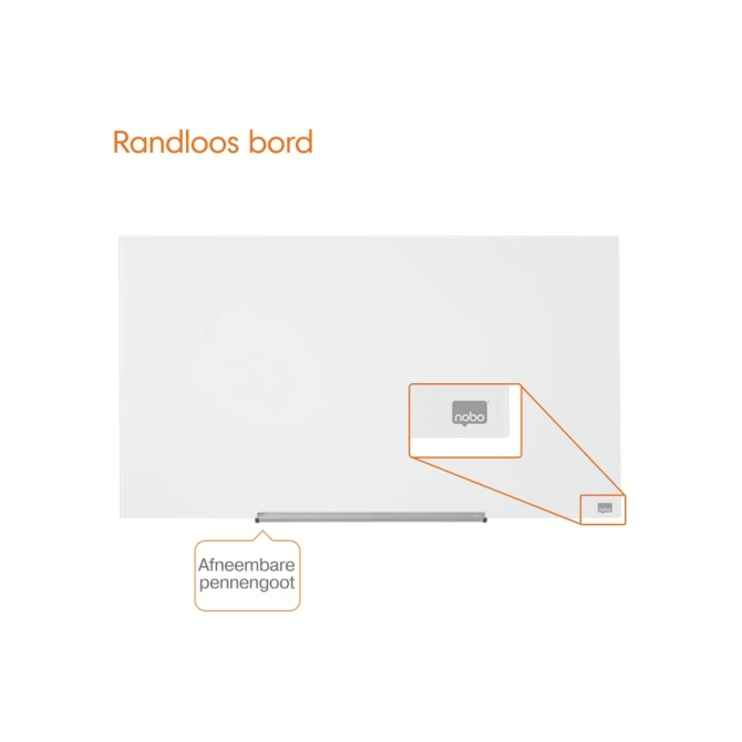 Glasbord Nobo Impression Pro 126x71cm briljant wit