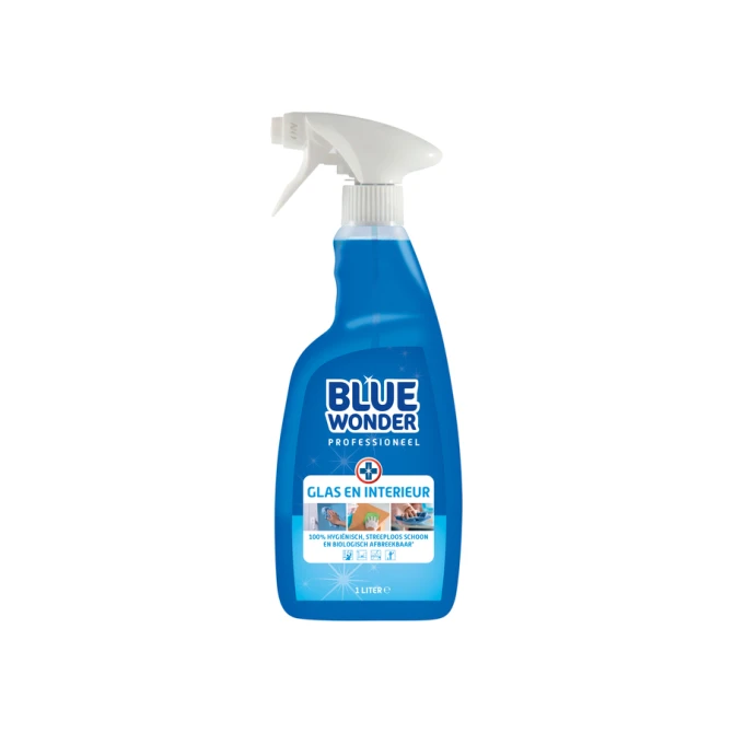 Glasreiniger Blue Wonder Prof glas en interieur spray 1liter