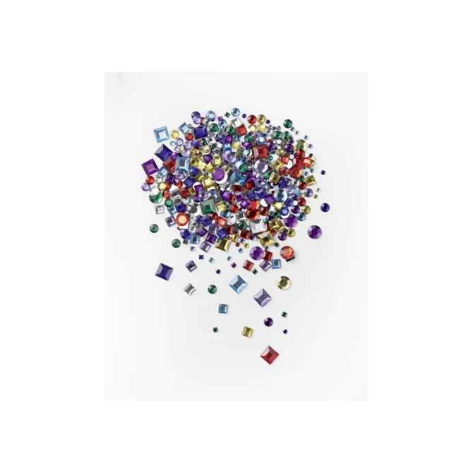 Glitter steentjes Folia 800 stuks diverse kleuren en afmetingen