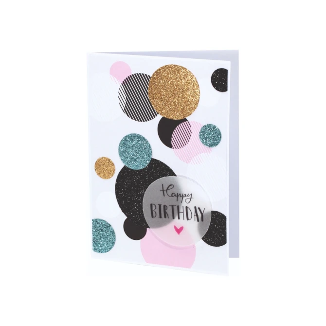 Glitterkarton Folia 174x245mm 6 vel basis assorti
