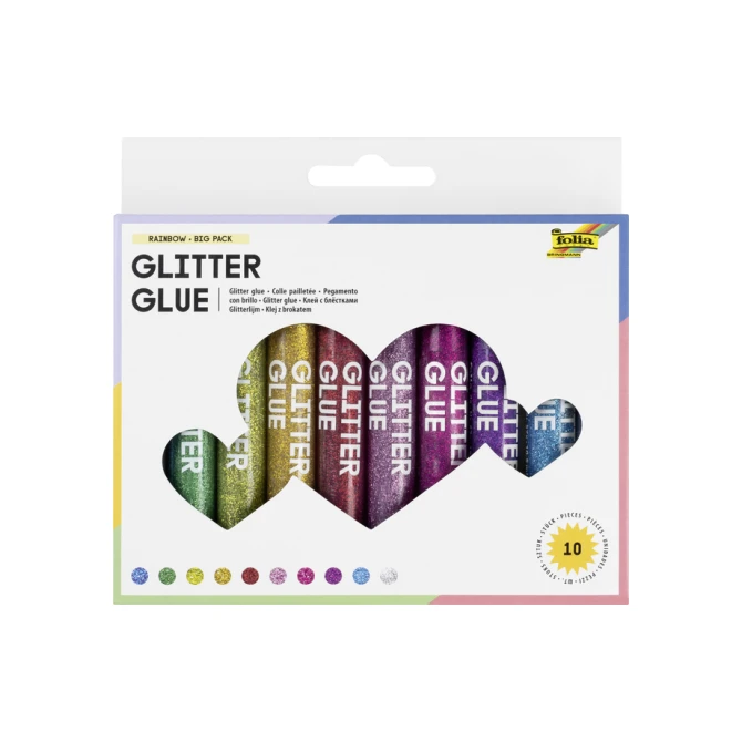 Glitterlijm Folia 9.5ml 10 kleuren