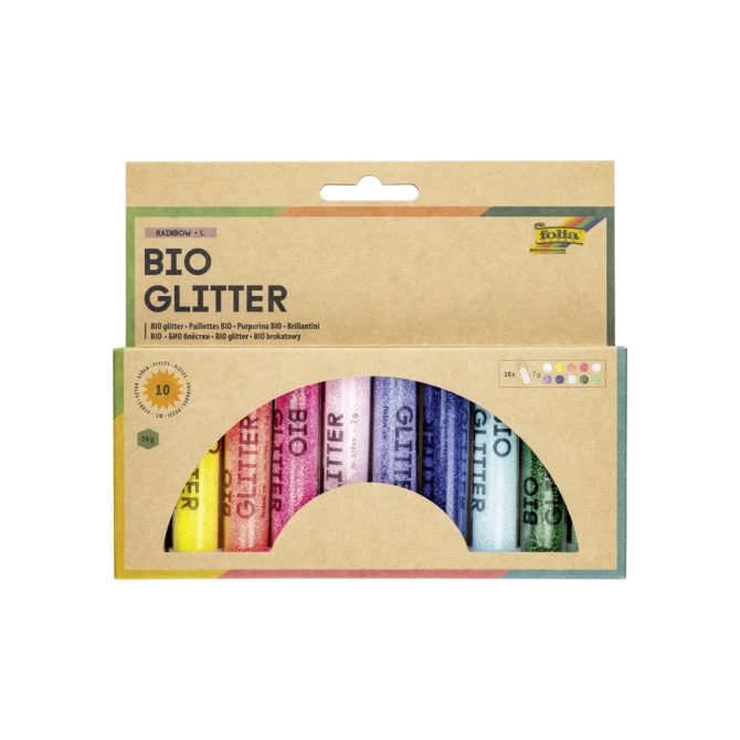 Glitterpoeder Bio Folia Rainbow 7gr 10 kleuren