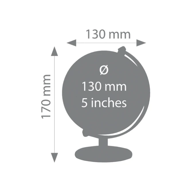 Globe Troika 13cm zwart-zilver