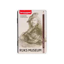Grafietpotlood Bruynzeel Rijksmuseum Rembrandt van Rijn blik à 12 hardheden grijs