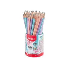 Grafietpotlood Maped Black'Peps met gum pot à 72 stuks pastel Grafietpotlood Maped Black'Peps met gum pot à 72 stuks pastel