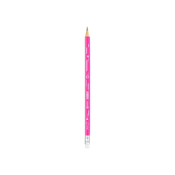 Grafietpotlood Maped Neon met gum pot à 72 stuks assorti