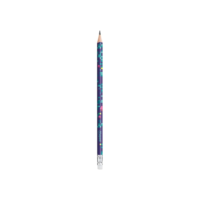 Grafietpotlood Maped Pixel Party met gum set à 12 stuks assorti