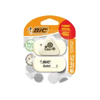 Gum Bic Galet pvc vrij zacht potlood wit blister à 3 stuks