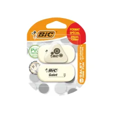 Gum Bic Galet pvc vrij zacht potlood wit blister à 3 stuks Gum Bic Galet pvc vrij zacht potlood wit blister à 3 stuks