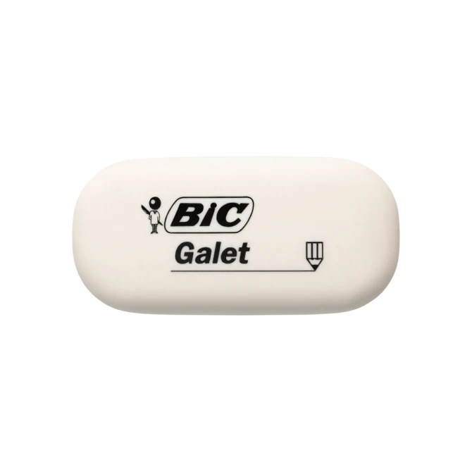 Gum Bic Galet pvc vrij zacht potlood wit blister à 3 stuks