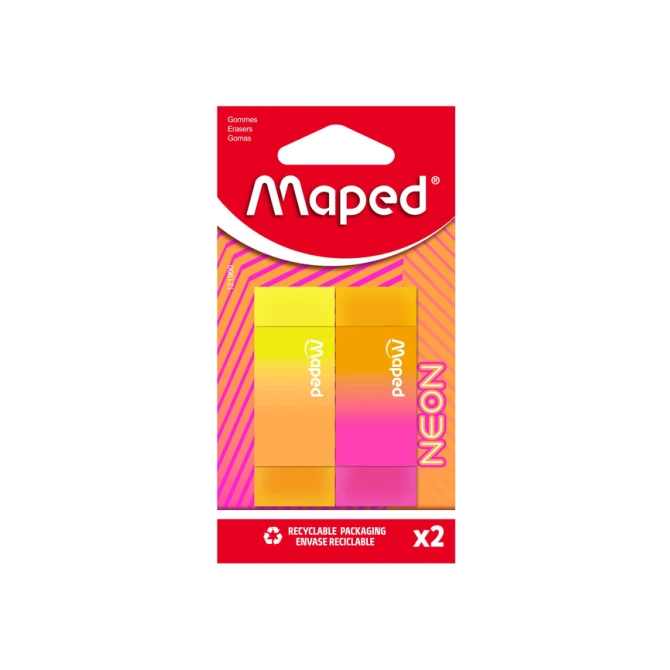 Gum Maped Neon set à 2 stuks assorti
