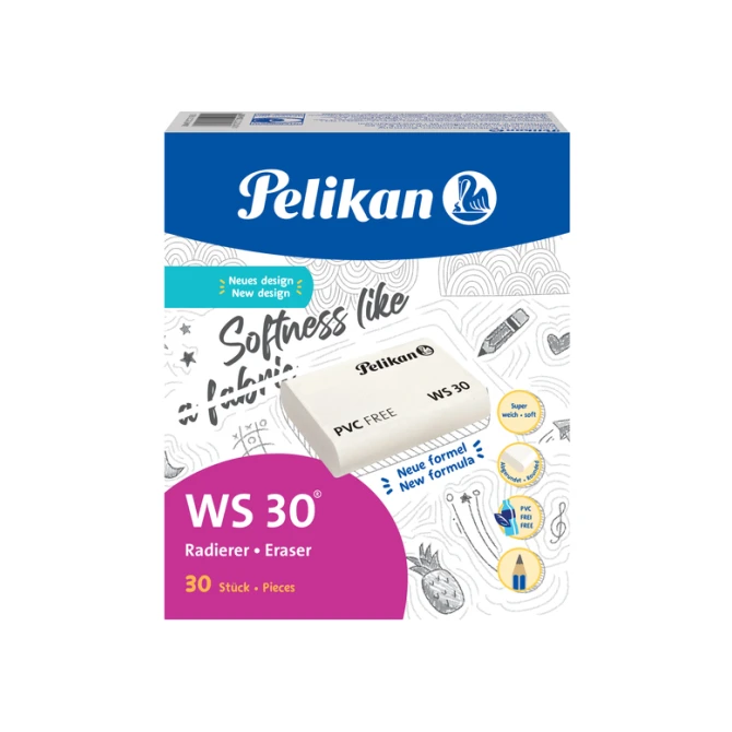 Gum Pelikan WS30 37x30x9mm potlood zacht  wit