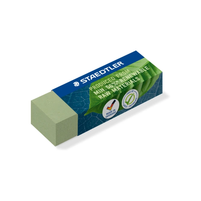 Gum Staedtler Eco 52680 65x23x10mm olijfgroen 20 stuks
