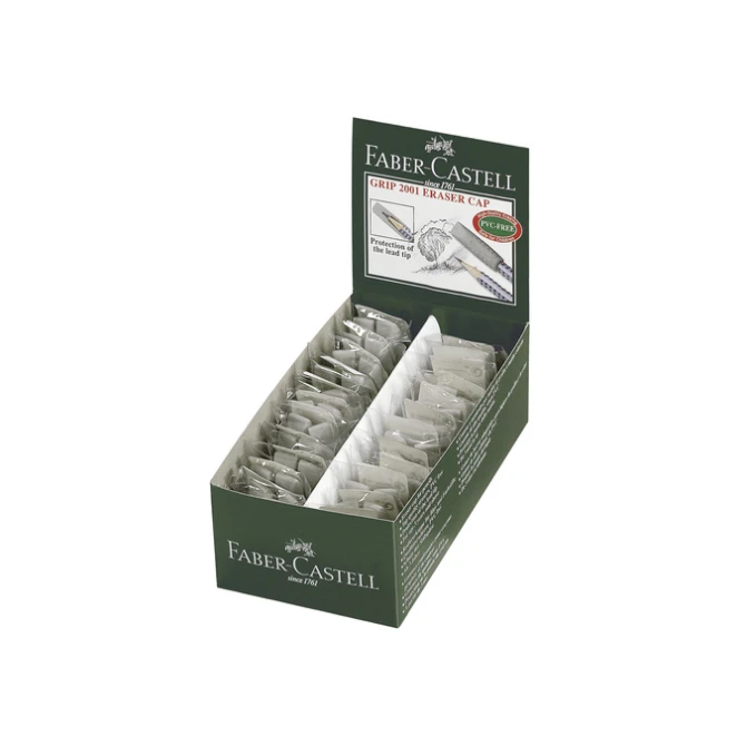 Gumdop Faber Castell Grip 2001 grijs 2 stuks
