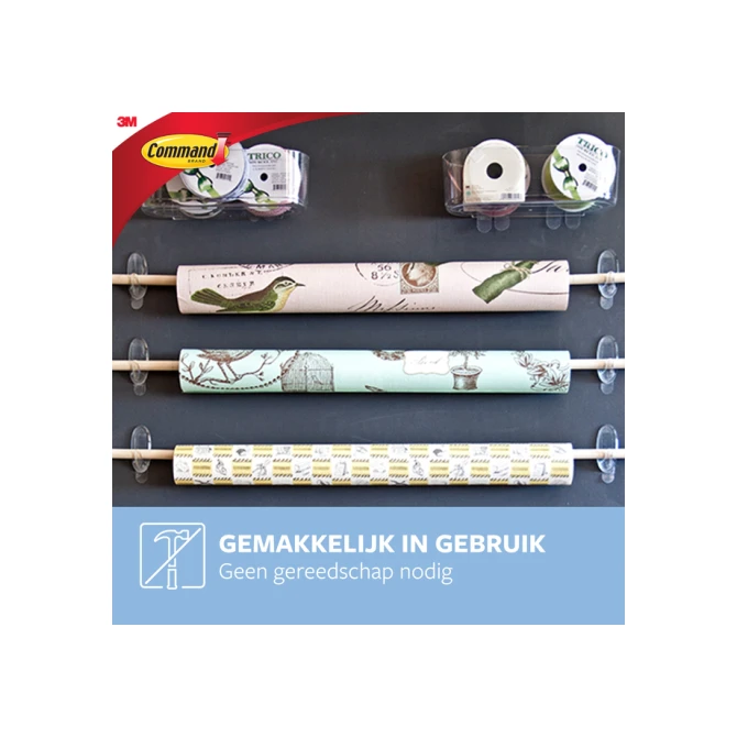 Haak Command middelgroot ovaal incl bevestigingsstrip 2 stuks