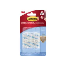 Haak Command mini inclusief bevestigingsstrip transparant 6 stuks Haak Command mini inclusief bevestigingsstrip transparant 6 stuks