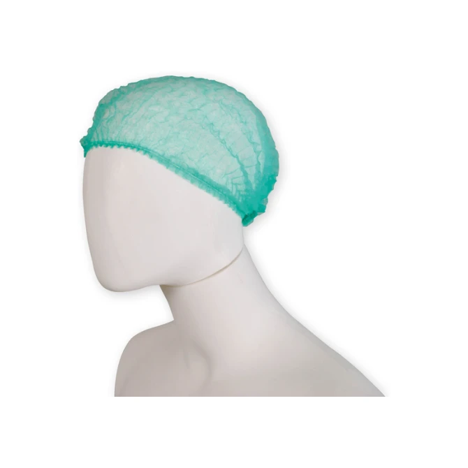 Haarnet Hynex clip non-woven groen pp 100 stuks