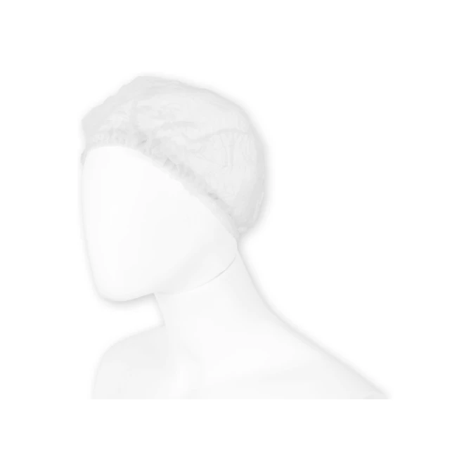 Haarnet Hynex clip non-woven wit pp 100 stuks