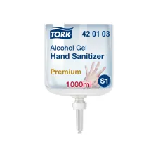 Handdesinfectie Tork S1 Premium alcoholgel ongeparfumeerd 1000 ml 420103 Handdesinfectie Tork S1 Premium alcoholgel ongeparfumeerd 1000 ml 420103