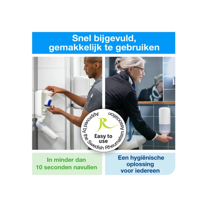 Handdesinfectie Tork S1 Premium alcoholgel ongeparfumeerd 1000 ml 420103