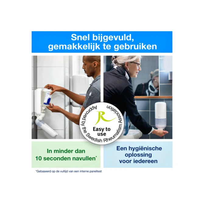 Handdesinfectie Tork S4 Premium alcoholgel ongeparfumeerd 1000 ml 424103