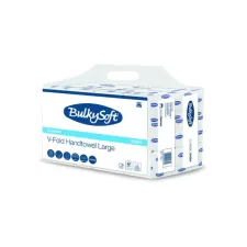 Handdoek BulkySoft Classic v-vouw 2-laags 240x210mm 12x250 vel wit 84584