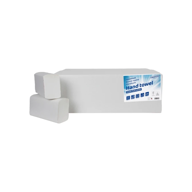 Handdoek Cleaninq i-vouw 2-laags 203x320mm 25x120vel wit