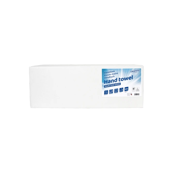 Handdoek Cleaninq i-vouw 2-laags 205x240mm 25x150vel wit