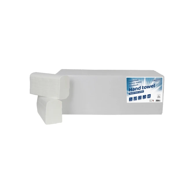 Handdoek Cleaninq i-vouw 2-laags 206x240mm 25x150vel wit