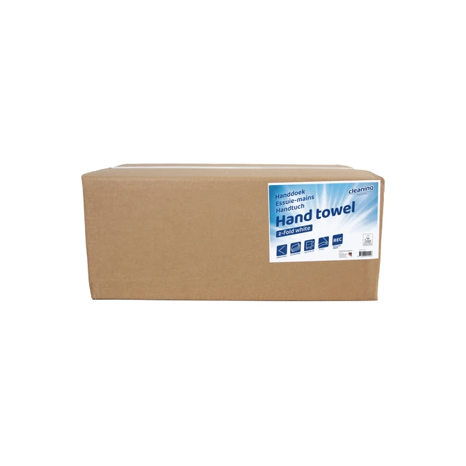 Handdoek Cleaninq z-vouw 2-laags 225x220mm 20x200vel wit