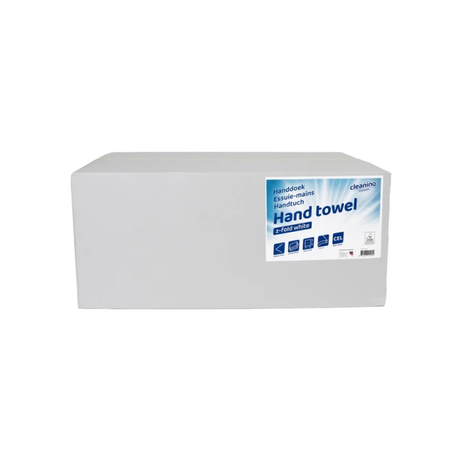 Handdoek Cleaninq z-vouw 2-laags 240x210mm 20x160vel wit