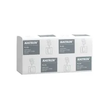 Handdoek Katrin Plus w-vouw 3-laags 240x320mm 25x90 vel wit 61563 Handdoek Katrin Plus w-vouw 3-laags 240x320mm 25x90 vel wit 61563