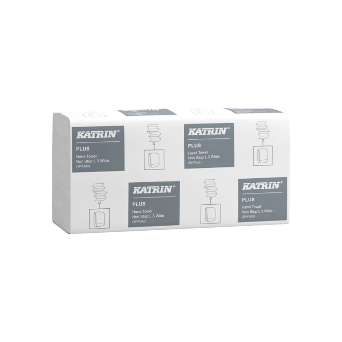 Handdoek Katrin Plus w-vouw 3-laags 240x320mm 25x90 vel wit 61563