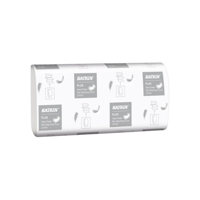 Handdoek Katrin Plus z-vouw 2-laags 203x240mm 15x160 vel wit 61624