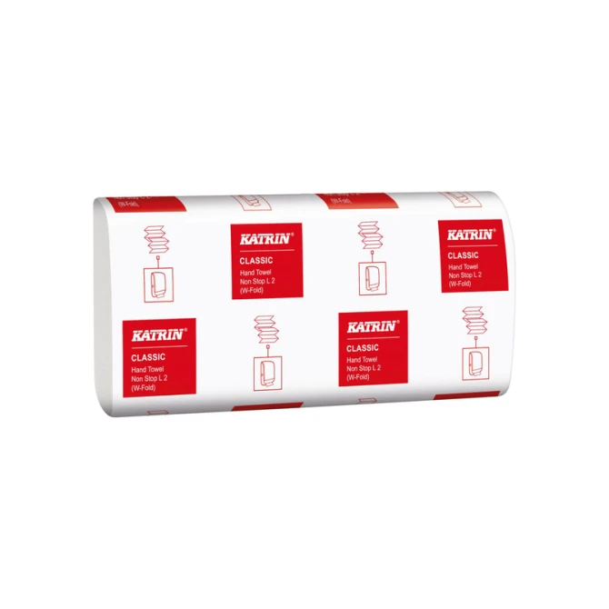 Handdoek Katrin w-vouw 2-laags 203x320mm 25x120 vel wit 61594