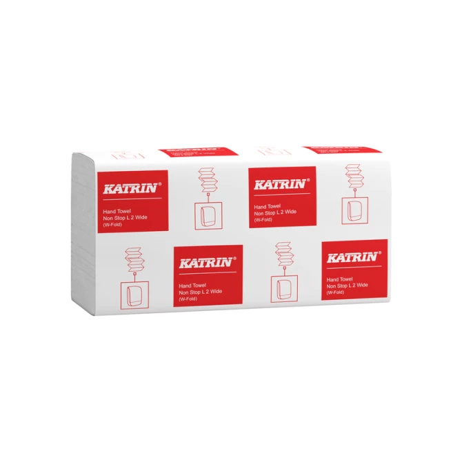 Handdoek Katrin w-vouw 2-laags 240x320mm 25x120 vel wit 61549